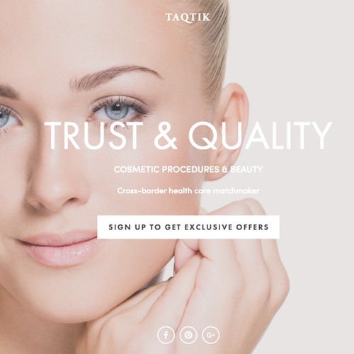 Coming Soon Landing Page for Cosmetic Procedure website