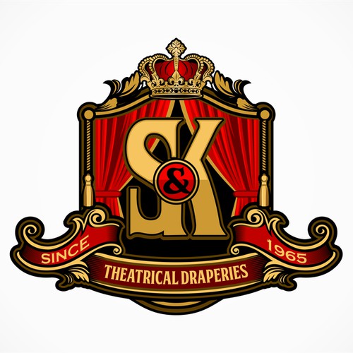 Create a distinctive Logo for a Theatrical Curtain business. S&K Theatrical Draperies
