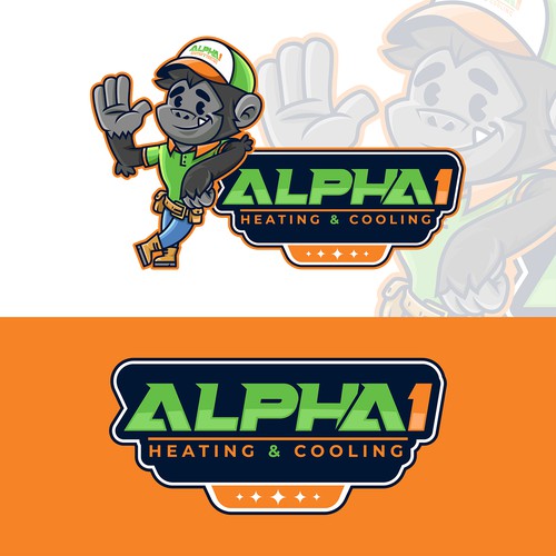 Gorila Cleaning Service Mascot Logo Concept