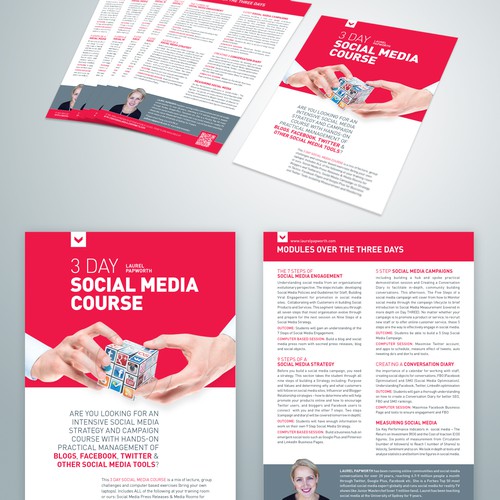 One Page Course Leaflet with course outline