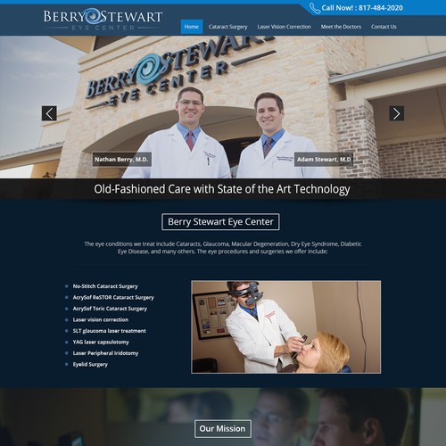 Update a website for a fast growing ophthalmology practice!