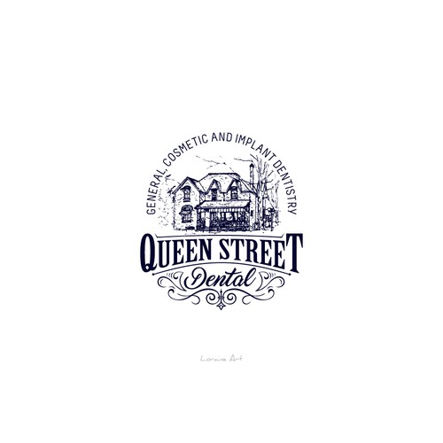 Badge type logo of Queen Street