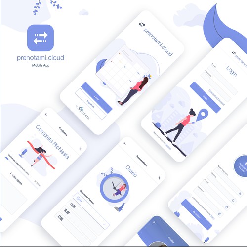 App mobile design and Landing page