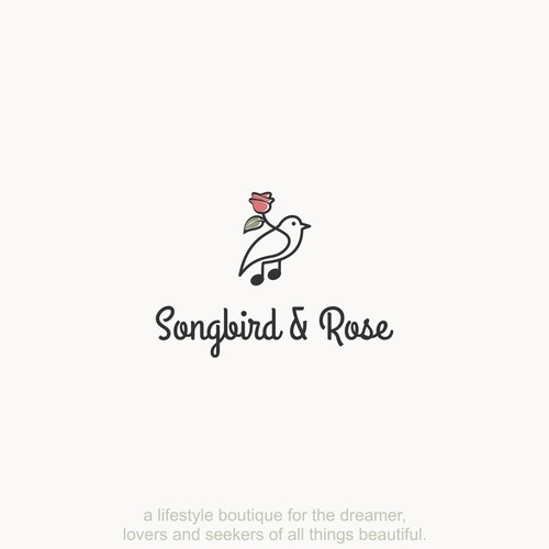 Modern & Sophisticated logo for Songbird & Rose