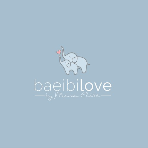 Cute logo concept for baby clothing