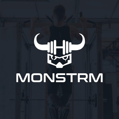 Geometric Monster logo for Gym company