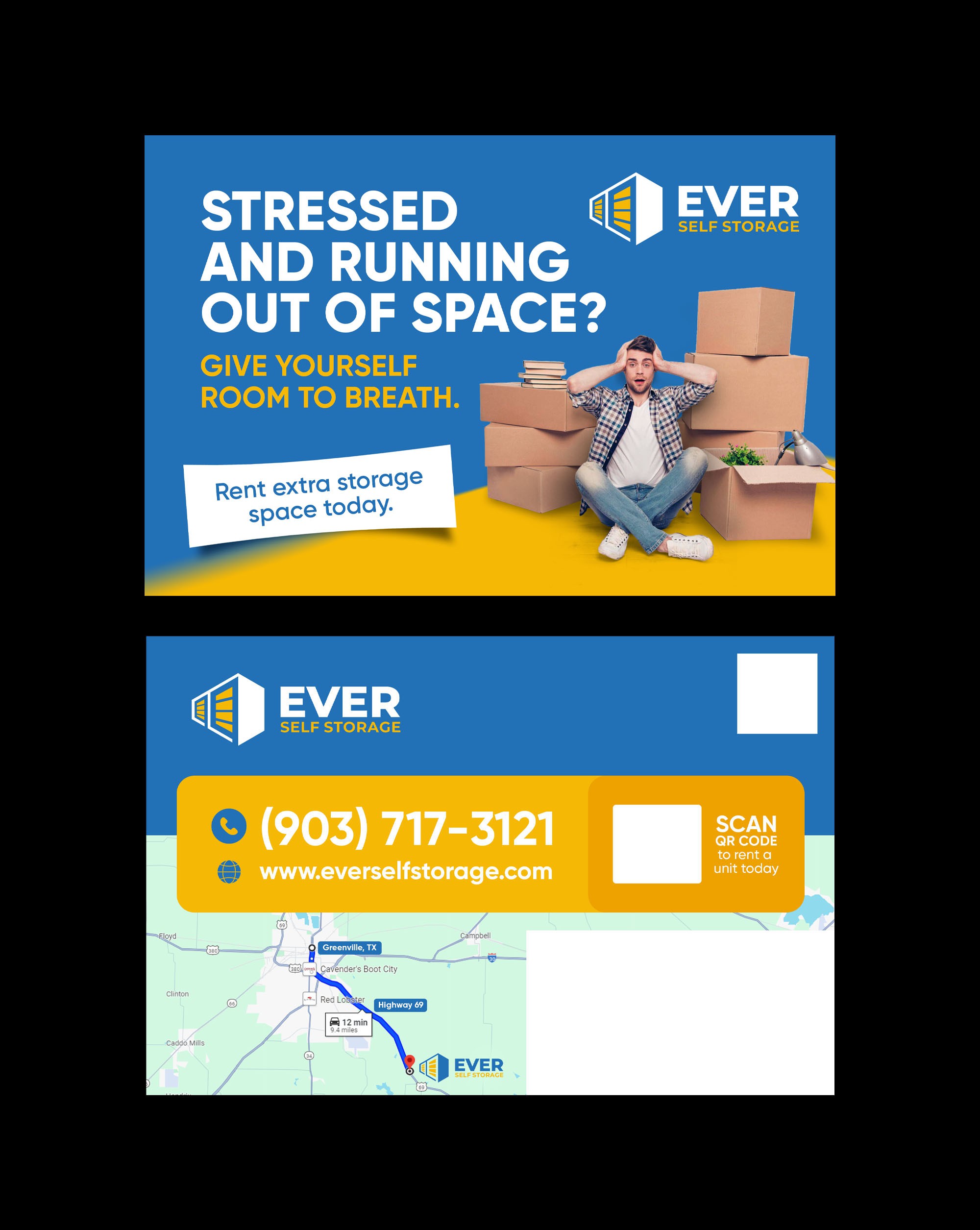 We need a simple, relatable, eye catching design for a post card going to new movers