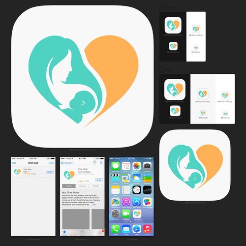 Modern, Elegant Baby App Icon