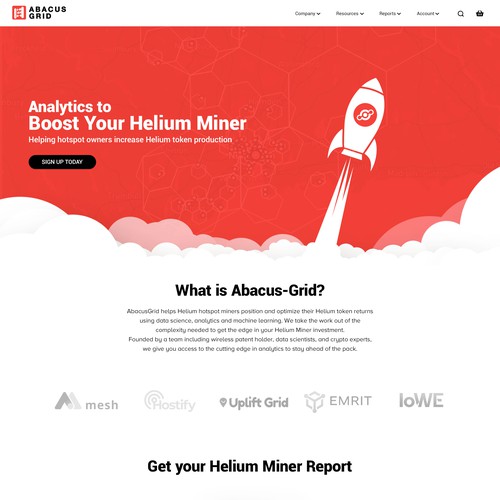 abacusgrid.com website redesign