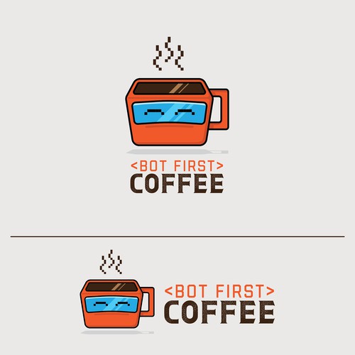 Robot Icon Logo for Coffee Bot
