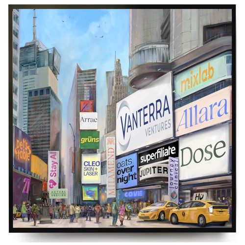 Landscape with ads banners 