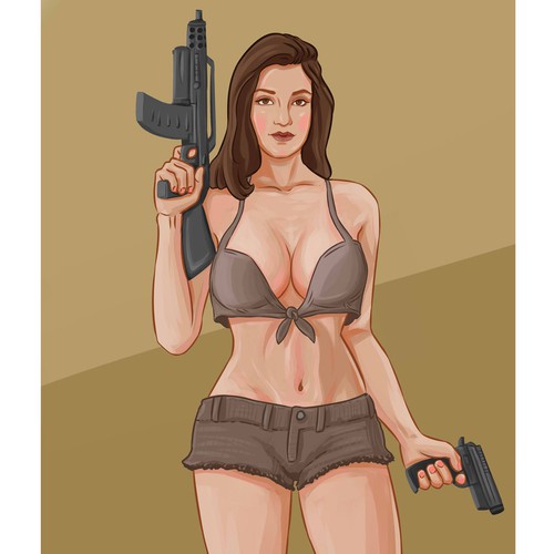 Girl and guns