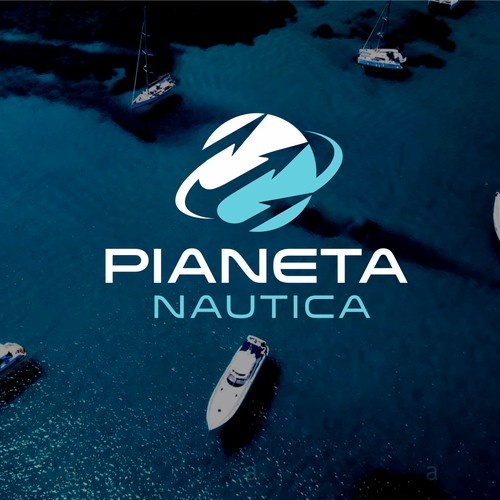 Logo for Pianeta Nautica, spare parts for boats and technical nautical clothing online seller.