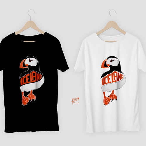 Puffin shirt for Iceland tourism 