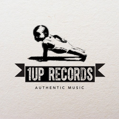 1UP Records Logo Design