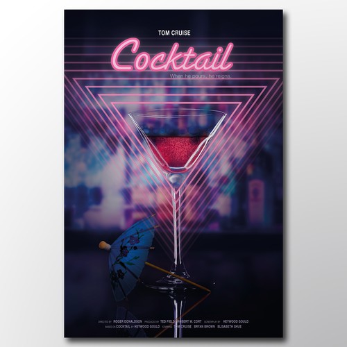 Recreate "cocktail" movie poster.