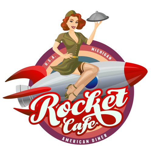 logo design for Rocket Cafe