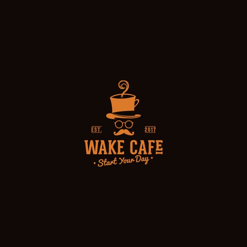Unique logo for WAKE CAFE