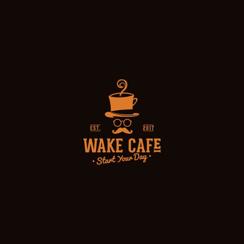 Unique logo for WAKE CAFE