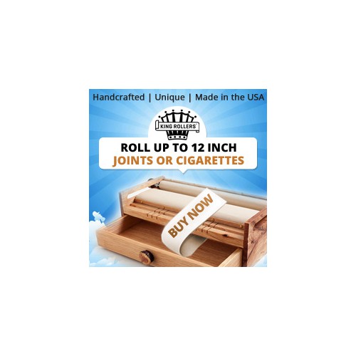 Banner Ad Design for Cigarette/Joint Rolling Machine