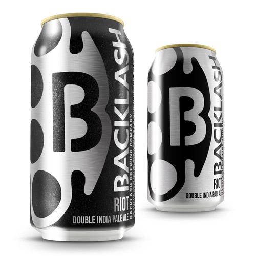 Bold can design for Backlash Beer