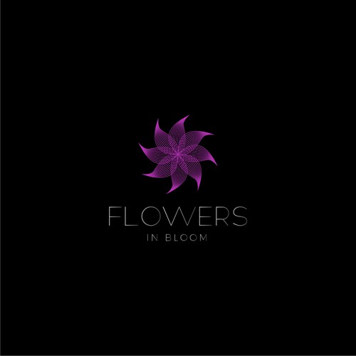 Beautiful flower logo design