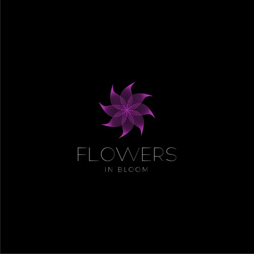 Beautiful flower logo design