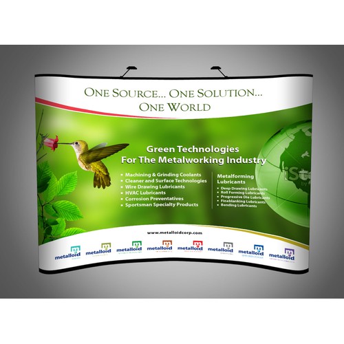 Create A Unique Environmentally Friendly Backdrop Display ForMetalloid Corporation
