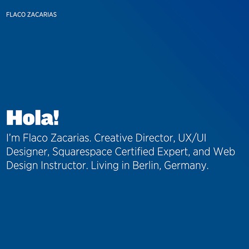 Flaco Zacarias, Web Designer, Squarespace Expert