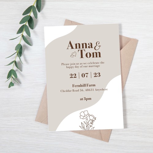 Wedding invitation card