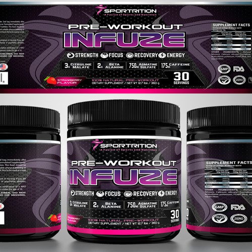 Pre Workout Label for Sportrition