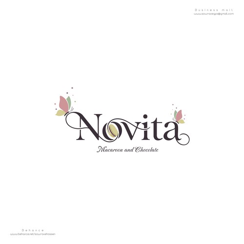 Novita – Dubai Macaroon & Chocolate Brand Logo Design