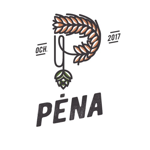 Logotype of beer pub Pena in Russia
