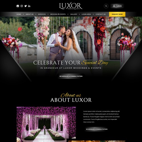 Luxury Wedding Website
