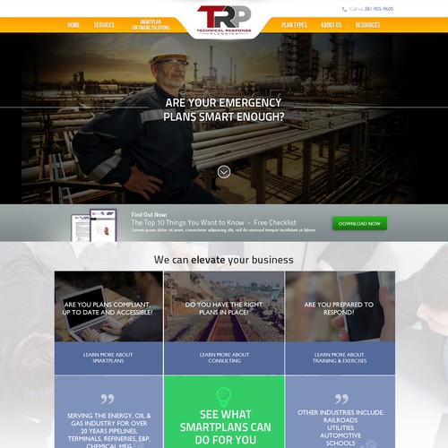  Create an enhanced website design and layout for TRP in the SaaS industry