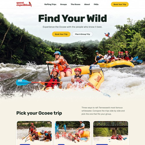 Adventure Travel Website Design for Quest Expeditions
