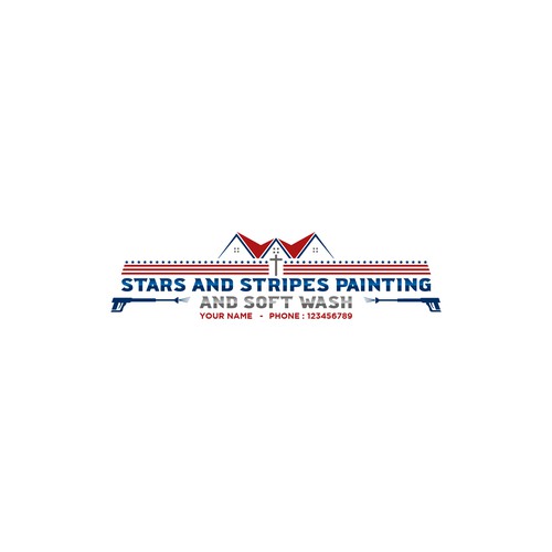 Stars and Stripes Painting and Soft Wash