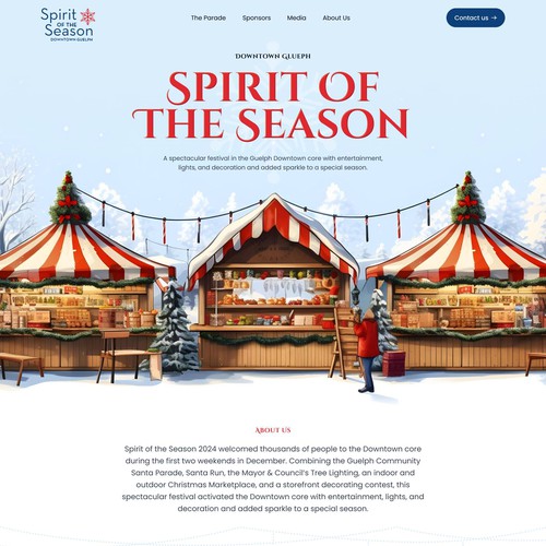 Spirit of the Season - Create a Christmas-themed website for a prestigious community event