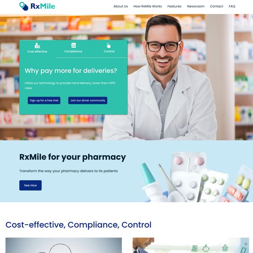 RxMile Friendly Professional Tech Design