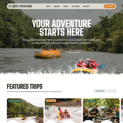 Adventure Travel Website Design for Quest Expeditions