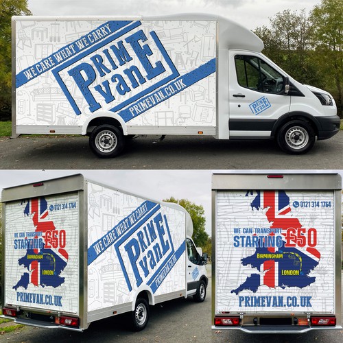 Eye catching design for our vans in UK
