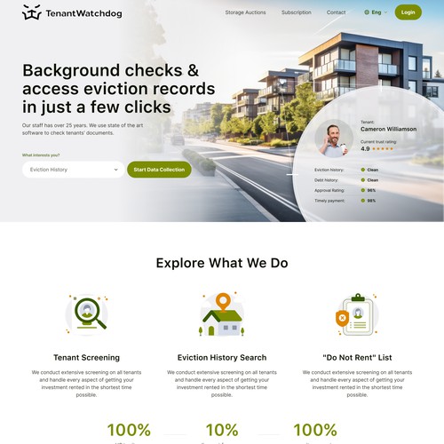 Eviction Website Design.