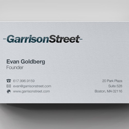 Help design a great business card; modern, simple, professional.