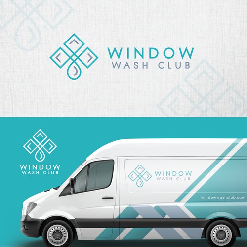 modern window washing logo