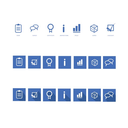 Create icons for technical training content types.