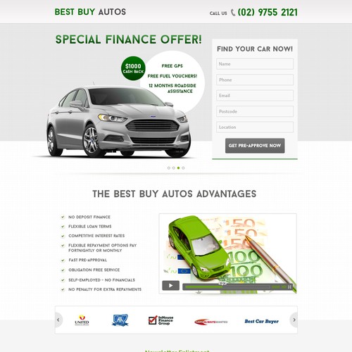 Car Finance Offer - Landing Page