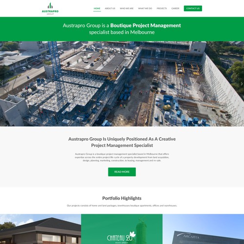 Construction Company website design
