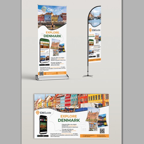 Roll up, beach flag & banner
