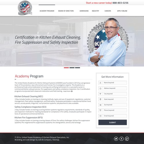 Redesign of existing USAKES Academy website
