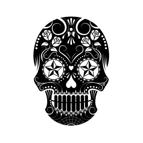 Vector Sugar Skull Illustration